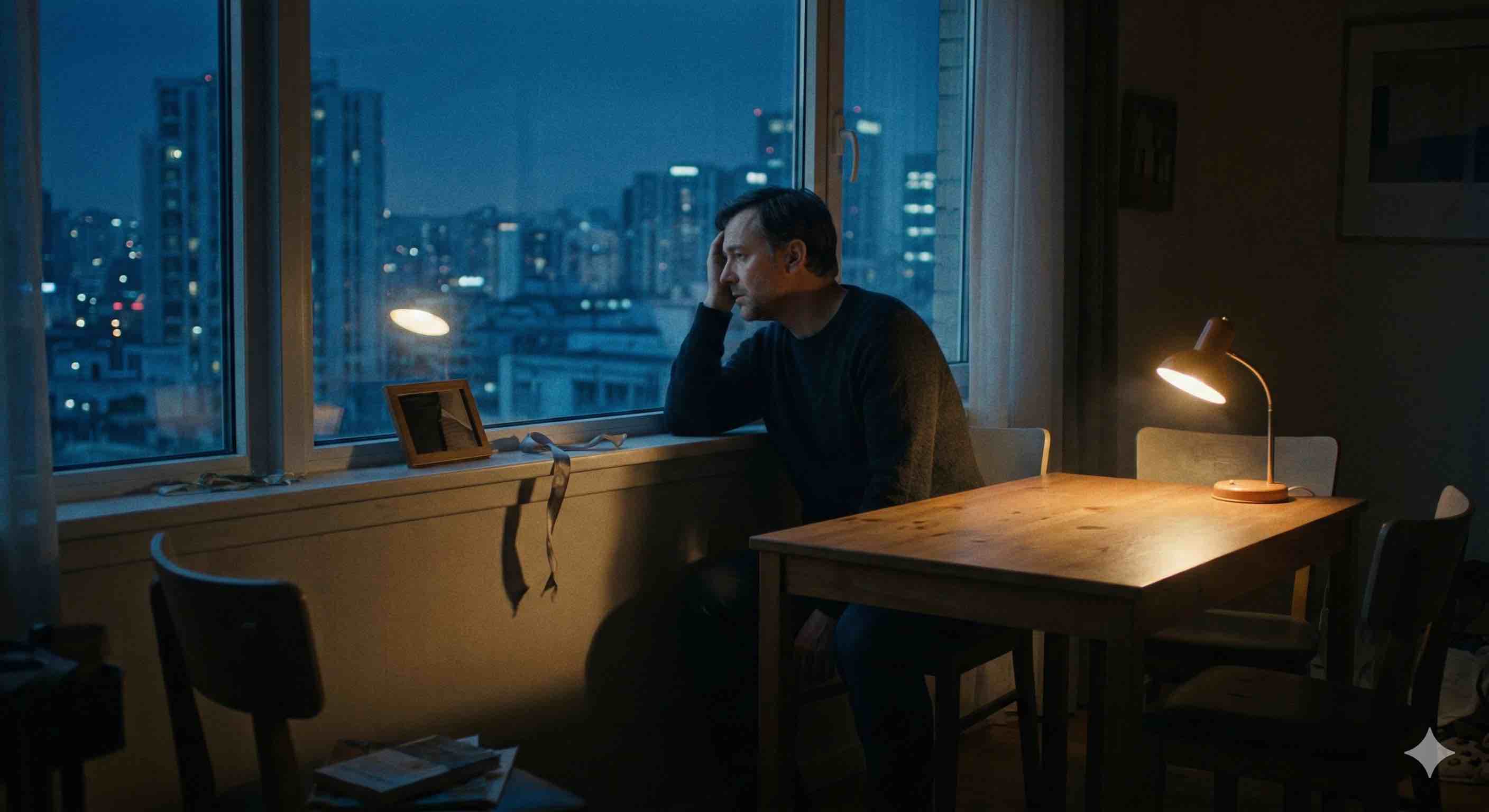 空を見上げる女性